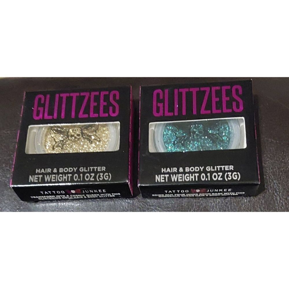BNIB~Lot of (2) Tattoo Junkie Glittzees Hair & Body Glitter